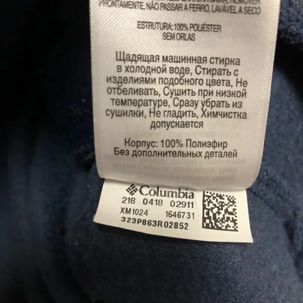 Columbia Benton Springs Fleece Vest Men's Size Medium Dark Blue Full Zip Outdoor
